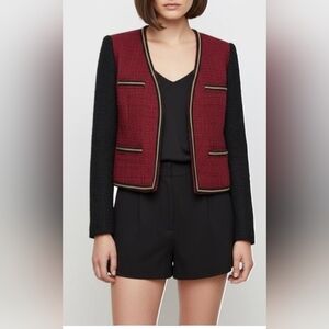 MNG Women's Black and Red Jacket/Blazer Size S
